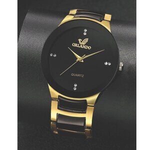Fashion Simple Digital Scale Stainless Steel Band Men Watch